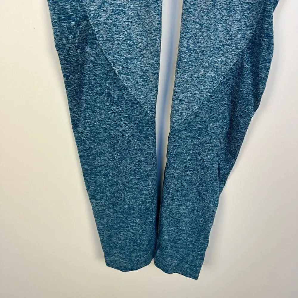Gymshark Flex Seamless Leggings Workout Tights Heathered Blue Teal size S